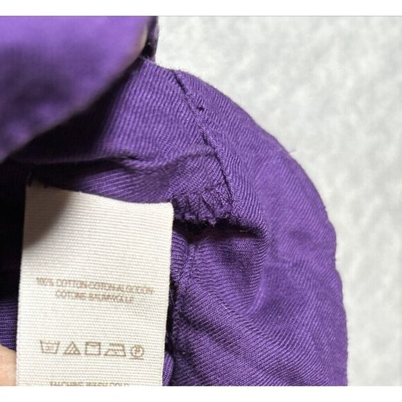 Free People Womens Dress M Purple Embroidered Boho Fleur Du Jour Off Shoulder - Picture 6 of 7